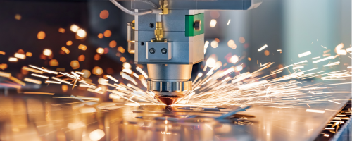 CNC Cutting of Metal sparks flying (1)